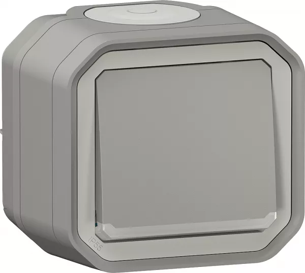 legrand-interrupteur ou va-et-vient t�moin 10ax 250v plexo complet saillie gris (069712l)