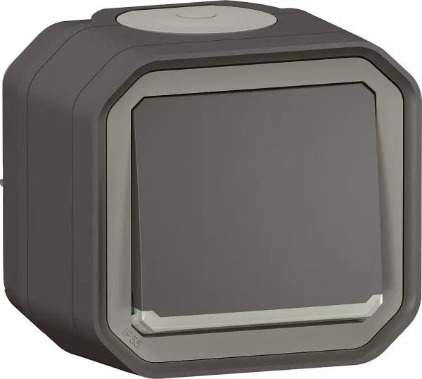 legrand-interrupteur ou va-et-vient t�moin plexo complet saillie - anthracite (070029)