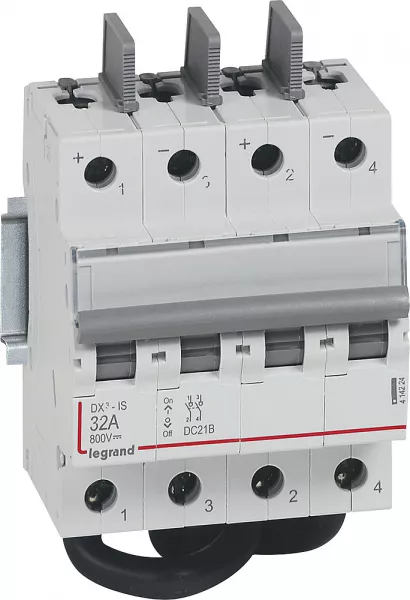 legrand-interrupteur-sectionneur 800 v= - pour photovolta�que - 32a - 4 modules (414224)