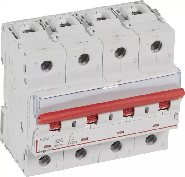 legrand-interrupteur-sectionneur � manette 1000 v= - 32a - 6 modules (414244)