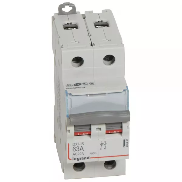 legrand-interrupteur-sectionneur dx�-is 2p 400v~ - 63a - 2 modules (406441)