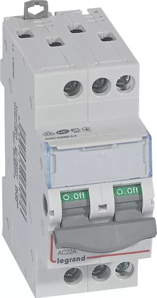 legrand-interrupteur-sectionneur dx�-is 3p 400v~ - 20a - 2 modules (406457)