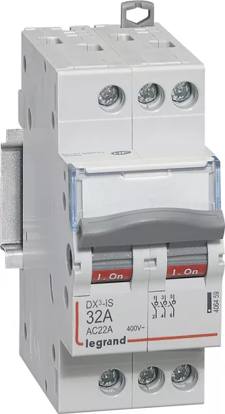 legrand-interrupteur-sectionneur dx�-is 3p 400v~ - 32a - 2 modules (406459)