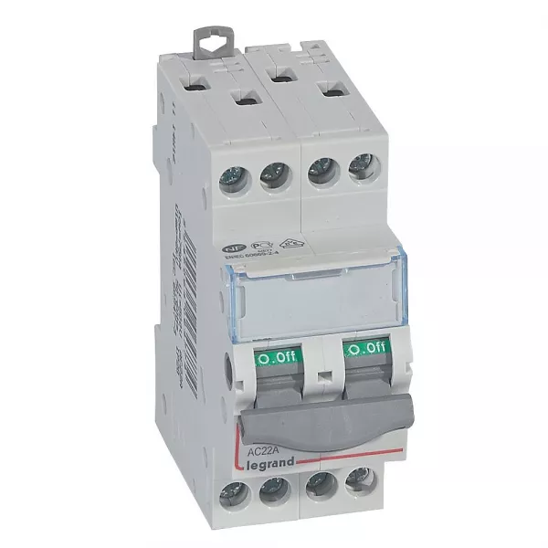 legrand-interrupteur-sectionneur dx�-is 4p 400v~ - 20a - 2 modules (406477)