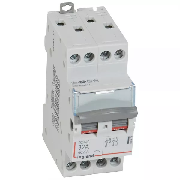 legrand-interrupteur-sectionneur dx�-is 4p 400v~ - 32a - 2 modules (406479)