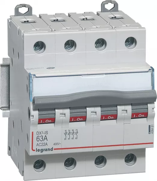 legrand-interrupteur-sectionneur dx�-is 4p 400v~ - 63a - 4 modules (406481)
