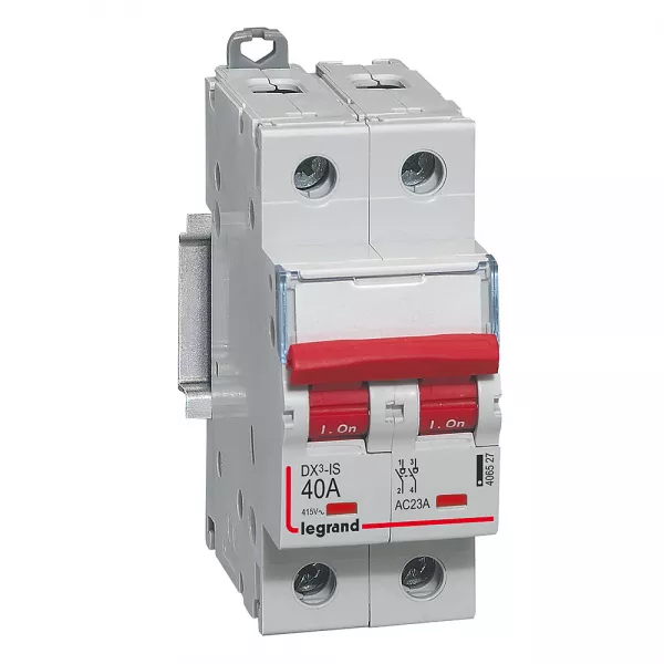 legrand-interrupteur-sectionneur dx�-is � d�clenchement 2p 400v~ - 40a - 2 modules (406527)
