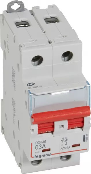 legrand-interrupteur-sectionneur dx�-is � d�clenchement 2p 400v~ - 63a - 2 modules (406528)