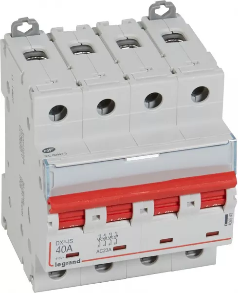 legrand-interrupteur-sectionneur dx�-is � d�clenchement 4p 400v~ - 40a - 4 modules (406543)
