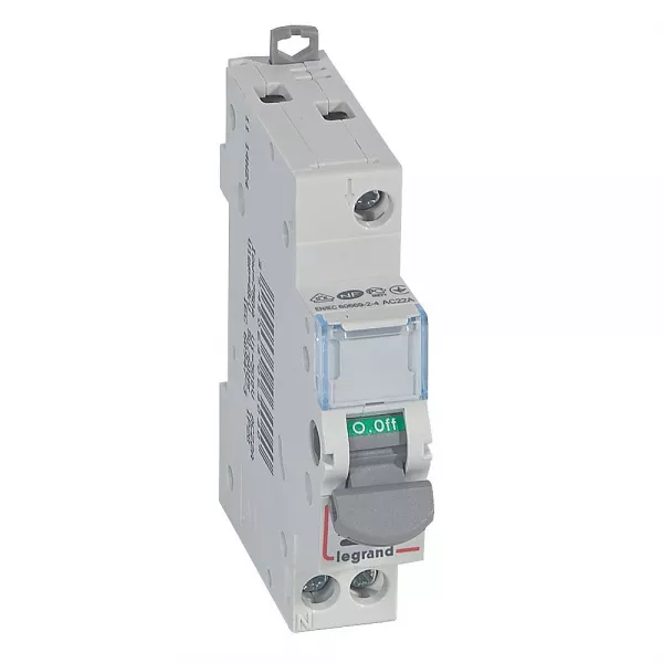 legrand-interrupteur-sectionneur dx�-is � voyant 1p 250v~ - 20a - 1 module (406404)