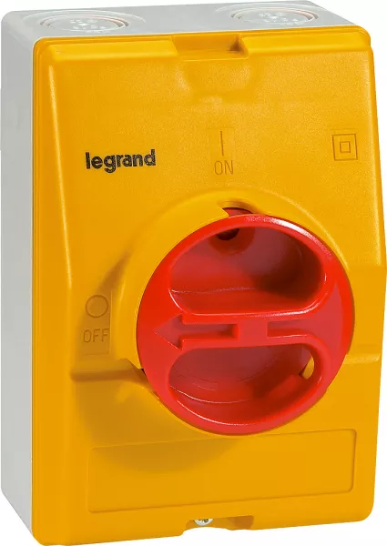 legrand-interrupteur-sectionneur rotatif complet de proximit� - 4p neutre � gauche 20a (022182)