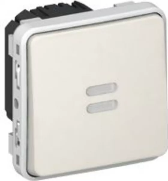 legrand-interrupteur temporis� lumineux plexo composable ip55 230v 50hz ou 60hz - blanc (069604)