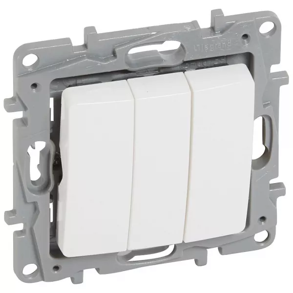 legrand-interrupteur triple nilo� 10 ax 250 v~ - pur (664503)