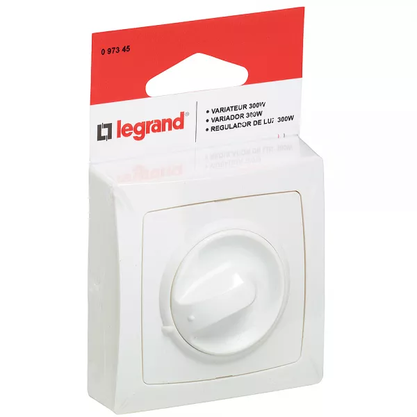 legrand-interrupteur variateur bouton rotatif appareillage saillie - blanc (097345)