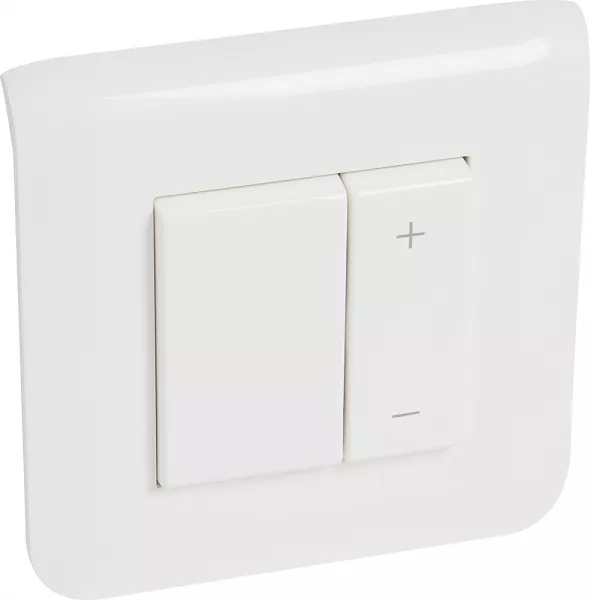 legrand-interrupteur variateur toutes lampes 2 fils prog mosaic complet 2 modules -blanc (048870)