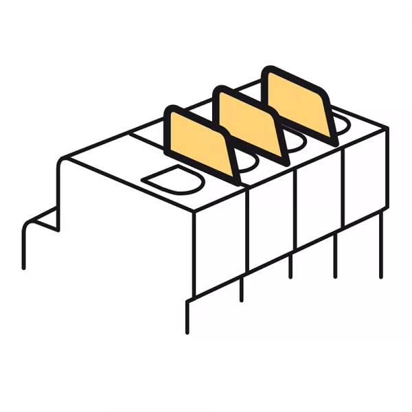 legrand-jeu 6 cloisons de s�paration des p�les, d\'isolement pour disj. dx� 1 mod/p�le (406305)