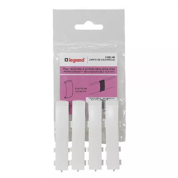 legrand-joint de couvercle - pour plinthe c�liane d�co 82x12,5mm - blanc (098346)
