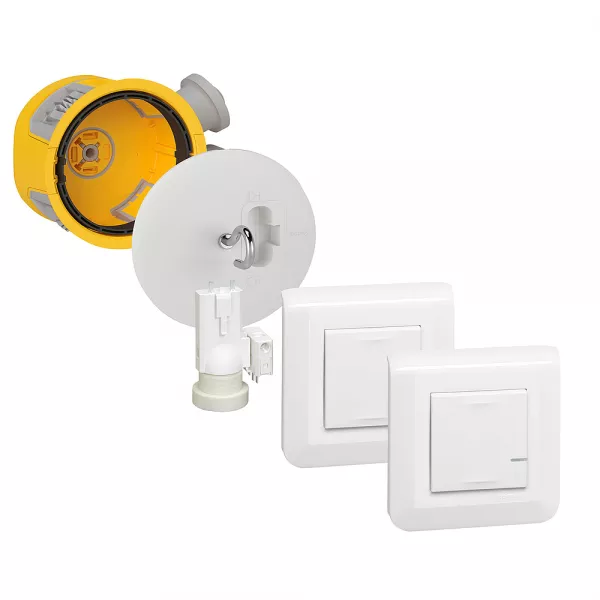legrand-kit avec 1 dcl radio complet + 2 commandes mosaic sans fil - blanc (088563)
