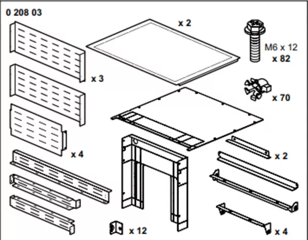 legrand-kit caisson dmx�2500 et dmx�4000 pour armoire larg.36 mod prof.725mm -formes xl� (020803)
