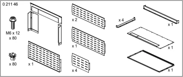 legrand-kit caisson dmx�2500 et dmx�4000 pour dmx�6300 - armoire xl�6300 pour formes xl� (021146)