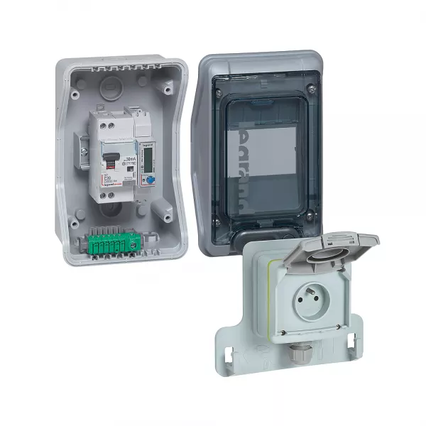 legrand-kit coffret �quip� et pr�-c�bl� avec prise green\'up access (090481)