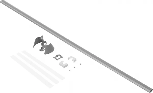 legrand-kit ovaline h.2,7m alim colonnette 1 compart/plafond -chapeau blanc+ ovaline alu (653060)
