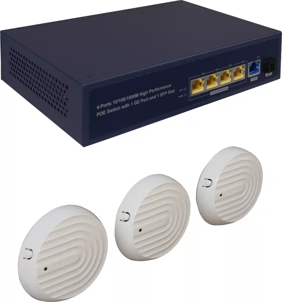 legrand-kit point d\'acc�s mobile : 1 switch poe et 3 points d\'acc�s mobile (033494)