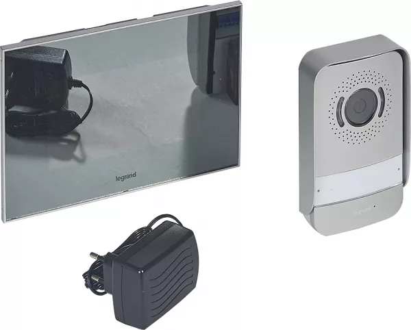 legrand-kit portier visiophone avec interphone et �cran miroir 7pouces (369220)