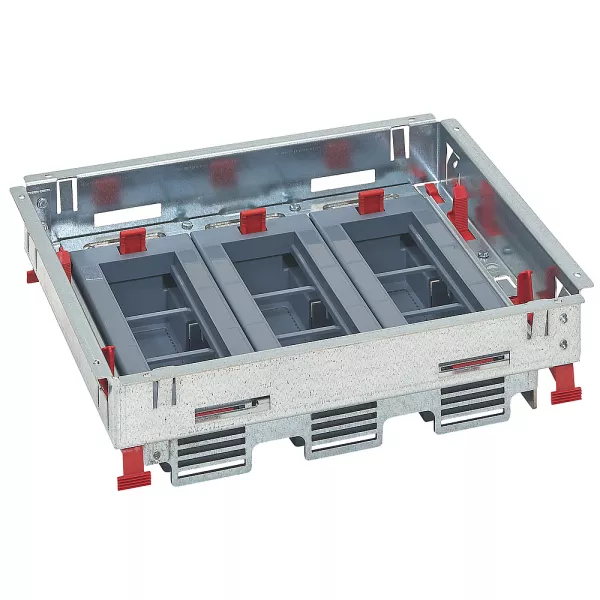 legrand-kit support hauteur r�glable bo�te de sol std prises horiz 3 paniers 6 modules (088021)