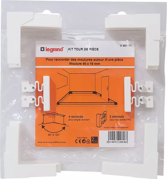 legrand-kit tour de pi�ce - pour moulure section 40x16mm (098171)