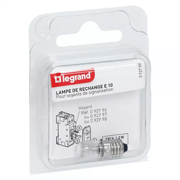 legrand-lampe de rechange pour diffuseurs - e10 - 1,2w - rouge et orange (092799)