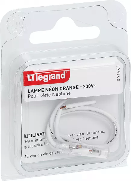 legrand-lampe obus - 230v - 0,5a - couleur lumi�re jaune (091463)