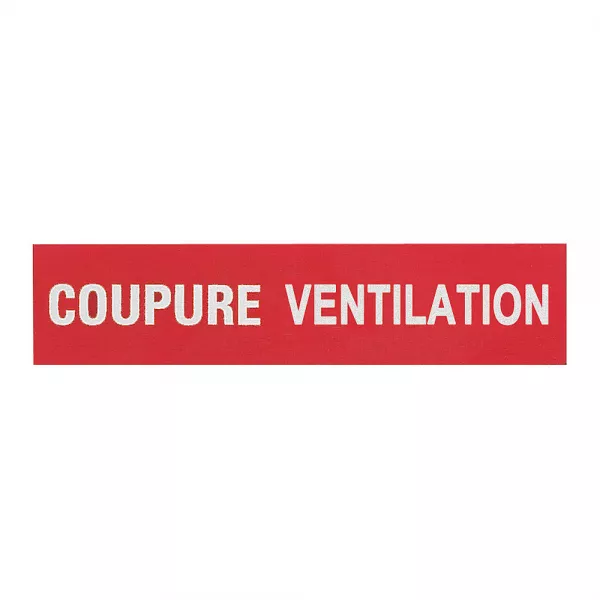 legrand-lot 3 �tiquettes autocollantes - coupure ventilation blanche/fond rouge (038031)