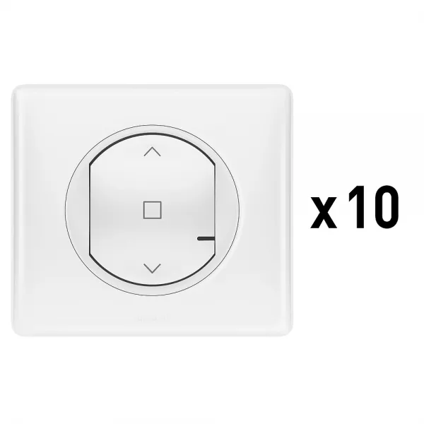 legrand-lot de 10 inters connect�s pour volet roulant/store c�liane with netatmo blanc (100064a)
