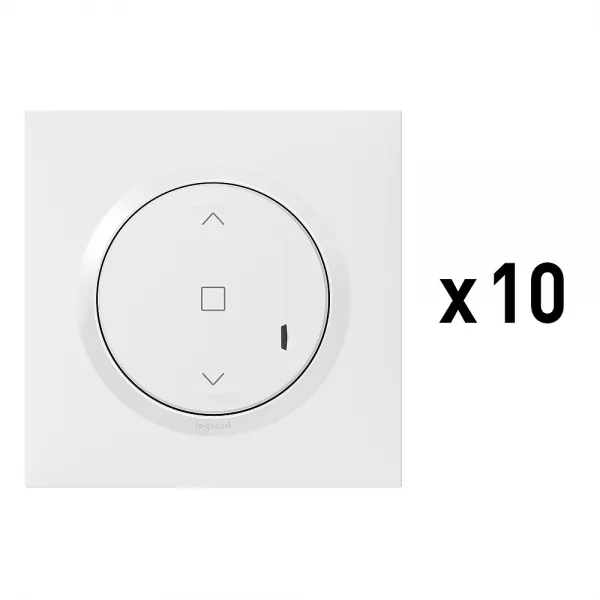 legrand-lot de 10 inters connect�s pour volet roulant/store dooxie with netatmo blanc (100084a)
