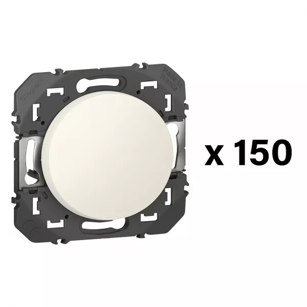 legrand-lot de 150 interrupteurs ou va-et-vient dooxie 10ax 250v~ finition blanc (600610)