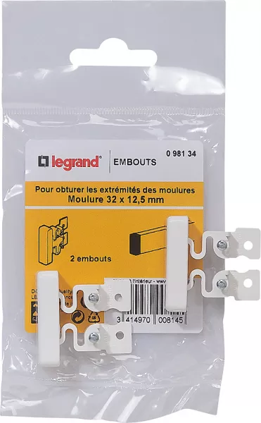 legrand-lot de 2 embouts pour moulure section 32x12,5mm (098134)