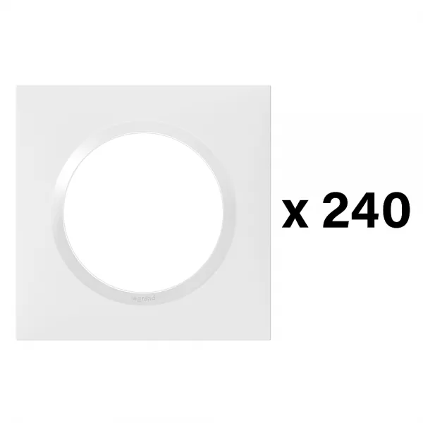 legrand-lot de 240 plaques carr�es dooxie 1 poste finition blanc (600614)