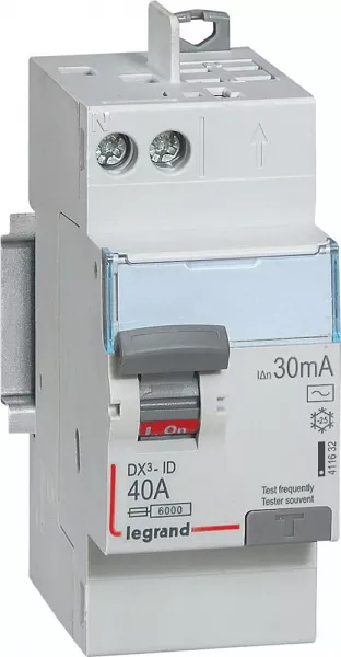 legrand-lot de 25 interrupteurs diff�rentiels dx�-id 2p type ac 30ma 40a (100014)