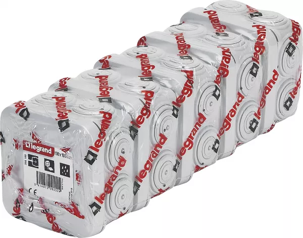 legrand-lot de 5 bo�tes de d�rivation �tanche plexo 100x100mm (200160)
