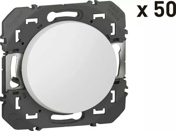 legrand-lot de 50 interrupteurs ou va-et-vient dooxie 10ax 250v~ finition blanc (600601)