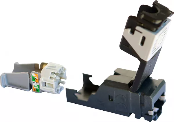 legrand-lot de 6 connecteurs rj45 cat.5e lcs� pour panneau brassage ftp droit et angle (033754)