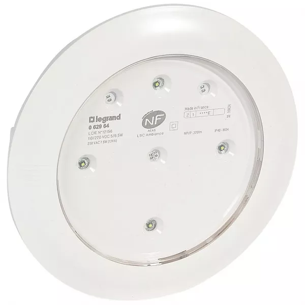 legrand-lsc d\'ambiance encastr� 320lm ip40 ik04 kickspot tension 110/220v= 230v~ (062964)