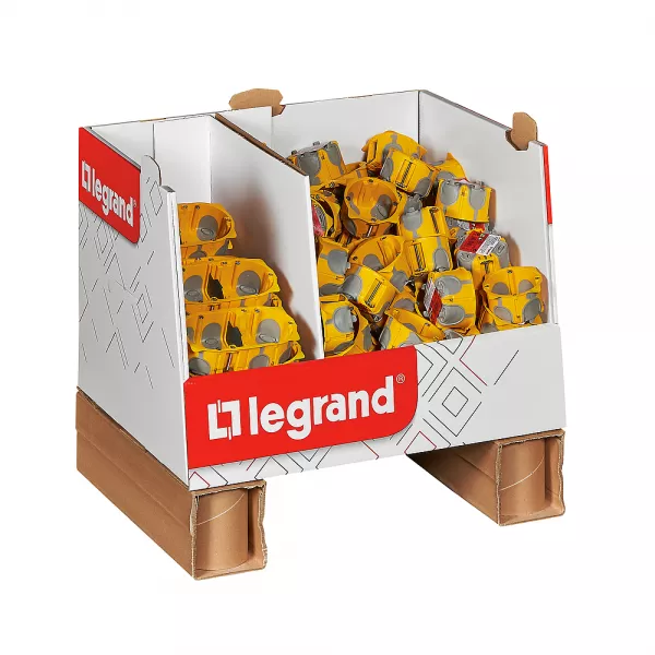 legrand-mini box boite d\'encastrement ecobatibox 100x1 poste et 20x2 postes (300083)