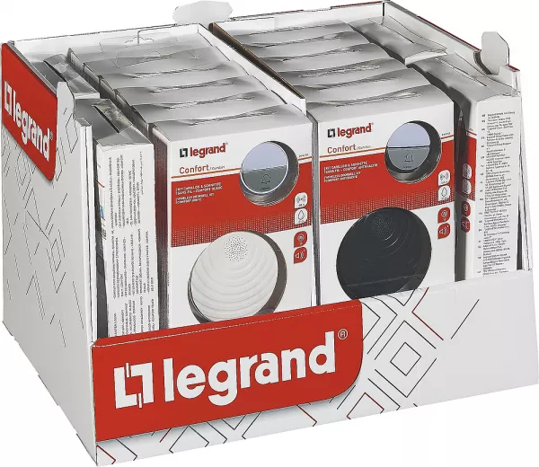 legrand-mini box carillon radio confort - blanc et anthracite (300214)