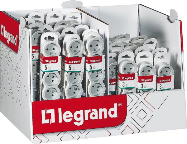 legrand-mini box multiprises 3 prises et 5 prises - blanc (300029)