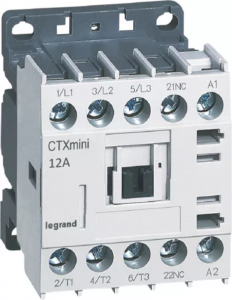 legrand-mini-contacteur de puissance ctx� 3p 12a+contact auxiliaire-1nf - 230v~ (417056)