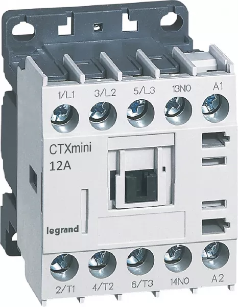 legrand-mini-contacteur de puissance ctx� 3p 12a+contact auxiliaire-1no - 415v~ (417049)
