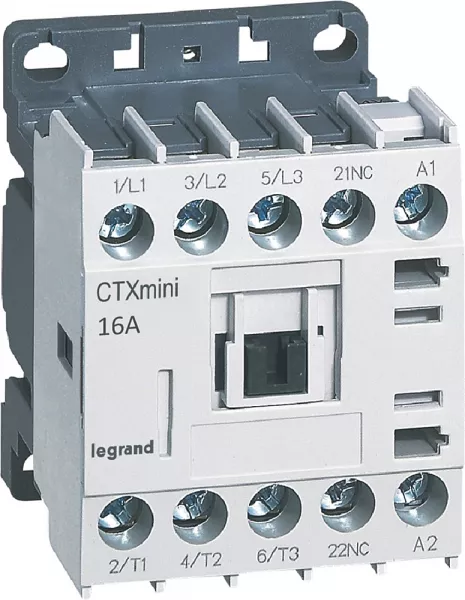 legrand-mini-contacteur de puissance ctx� 3p 16a+contact auxiliaire-1nf - 110v~ (417074)