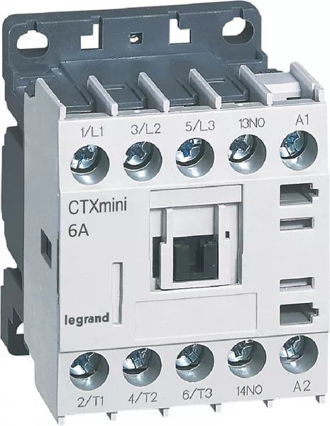 legrand-mini-contacteur de puissance ctx� 3p 6a+contact auxiliaire-1no - 415v~ (417009)